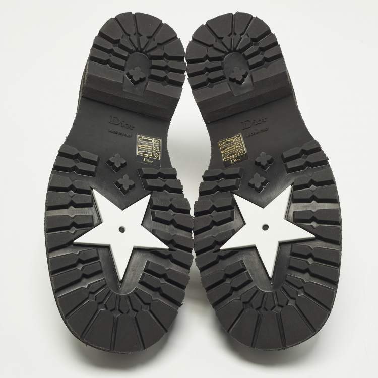 Pre Owned Dior Diorebel Size 38.5 Black Leather Derby