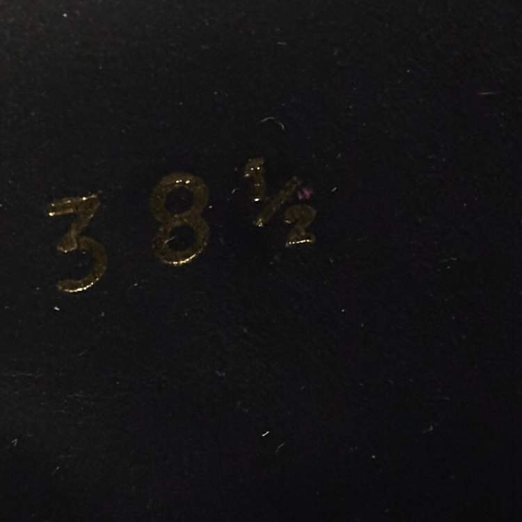 Pre Owned Dior Diorebel Size 38.5 Black Leather Derby