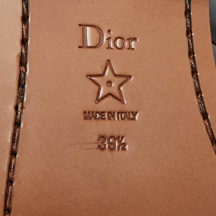 مملوكة مسبقًا Dior Forever Dior Size 39.5 Black Leather Loafers