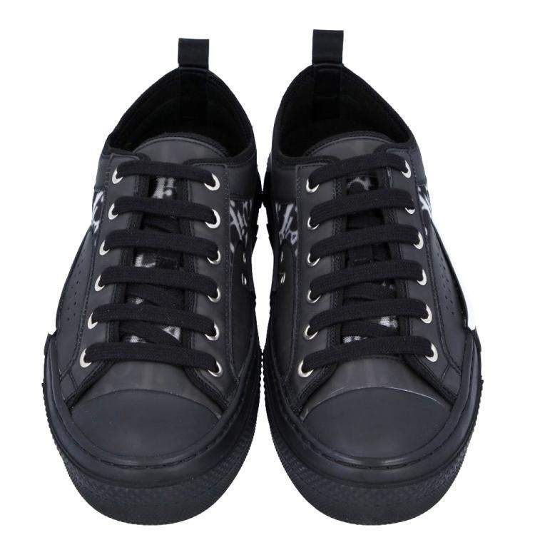 Pre Owned Dior Black Oblique Canvas B23 Low top Sneakers Size EU 37