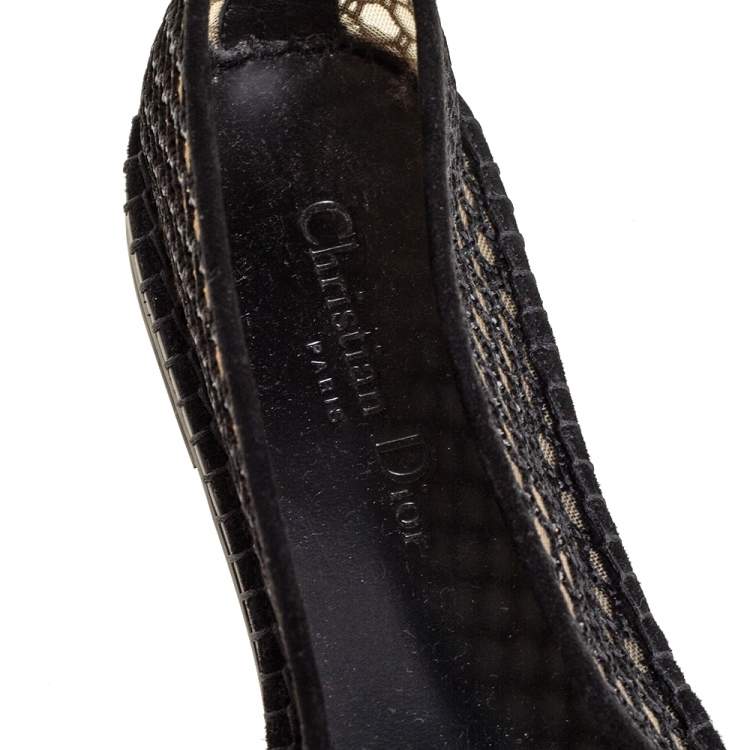 Pre Owned Dior Black Raffia J'adior Flat Ankle Wrap Espadrilles Size 40