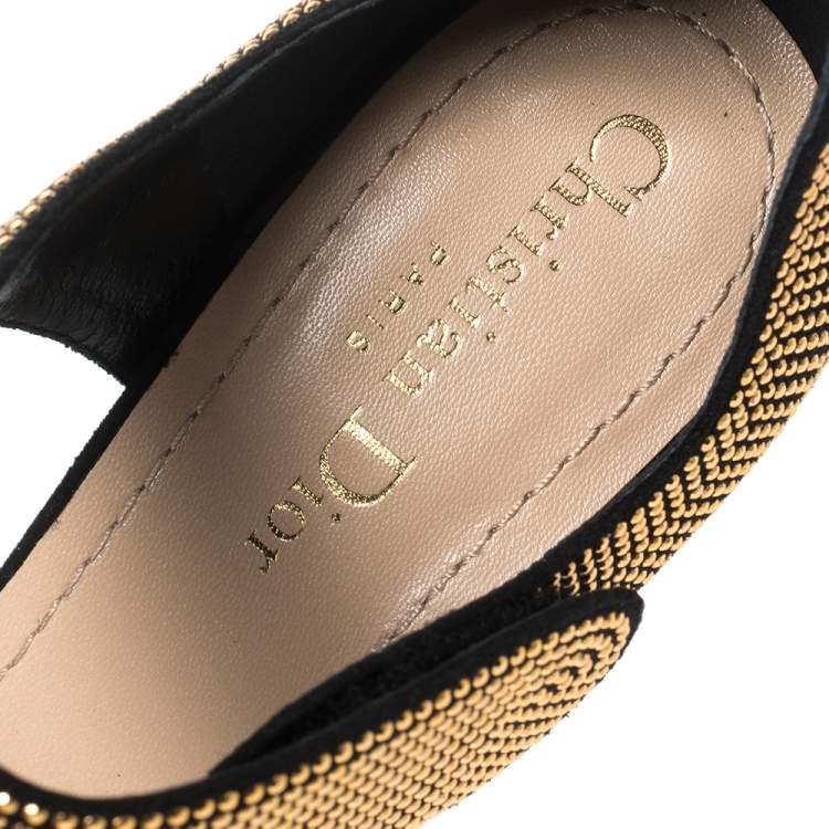Pre Owned Dior Black Suede Stud Embellished Couture Choc Ankle Strap Sandals Size 39