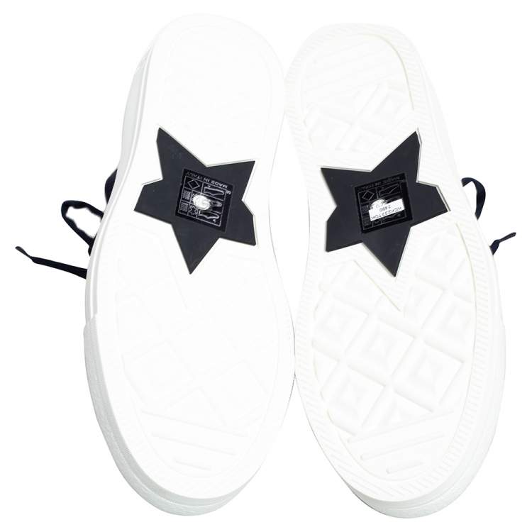 Pre Owned Dior Blue/White Technical Knit and Leather Walk'n'Dior High-Top Sneakers Size 36