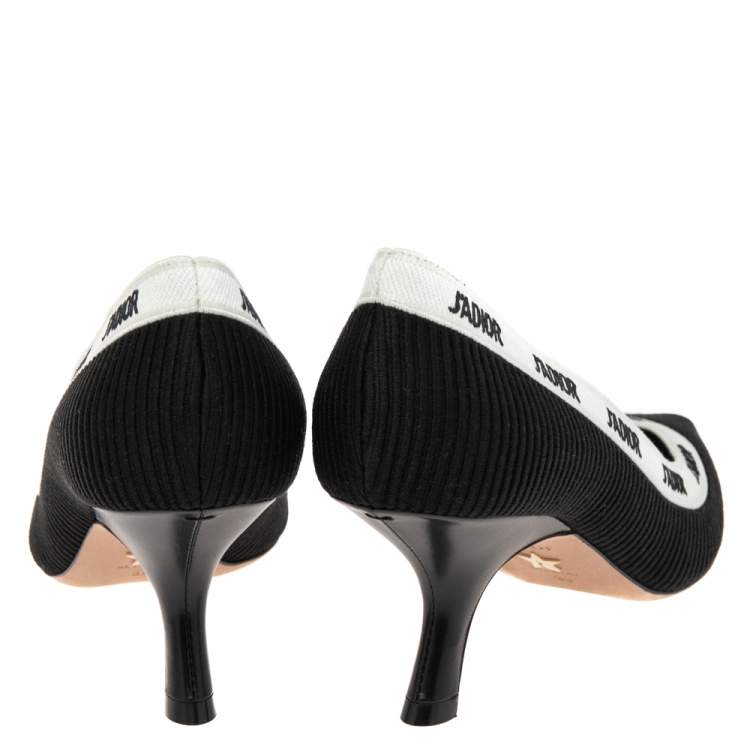 Pre Owned Dior Black Canvas J'adior Pointed Pumps Size 39