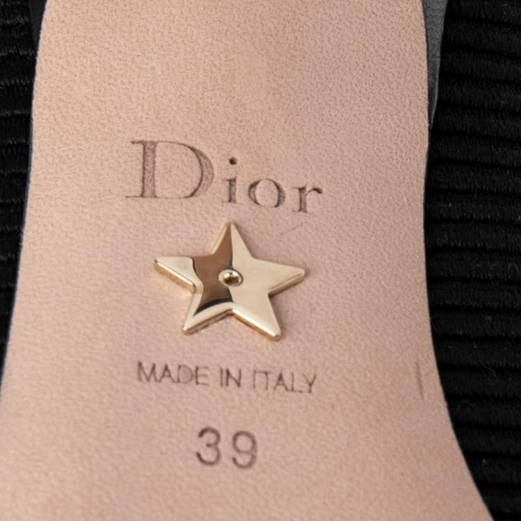 Pre Owned Dior Black Canvas J'adior Pointed Pumps Size 39