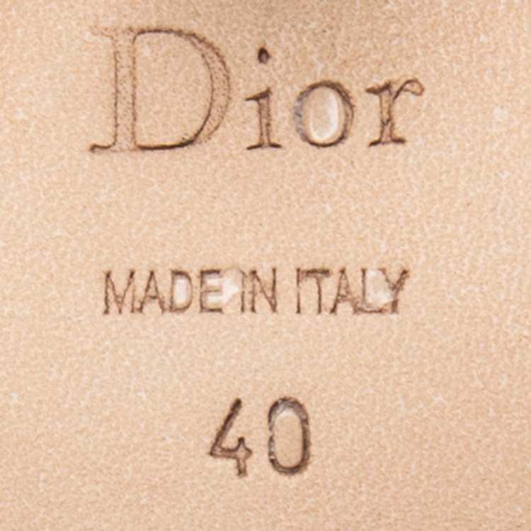 Pre Owned Dior Multicolor Sequins and Printed Fabric Slingback Open-Toe Sandals Size 40