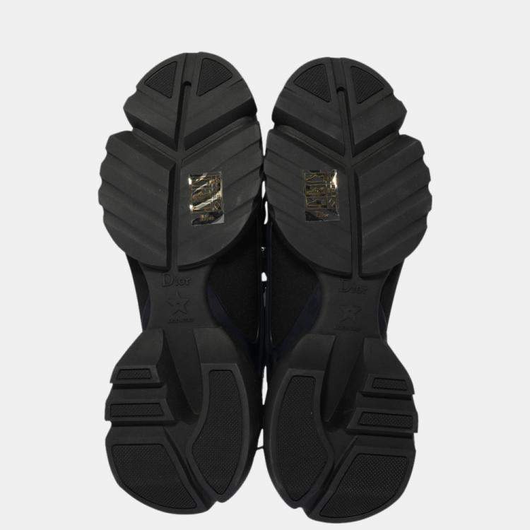 مملوكة مسبقًا Dior Black Technical Fabric D-Connect Sneaker Size EU 39