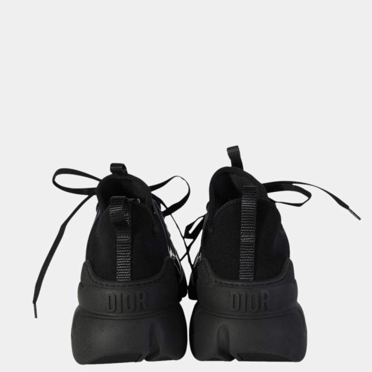 مملوكة مسبقًا Dior Black Technical Fabric D-Connect Sneaker Size EU 39