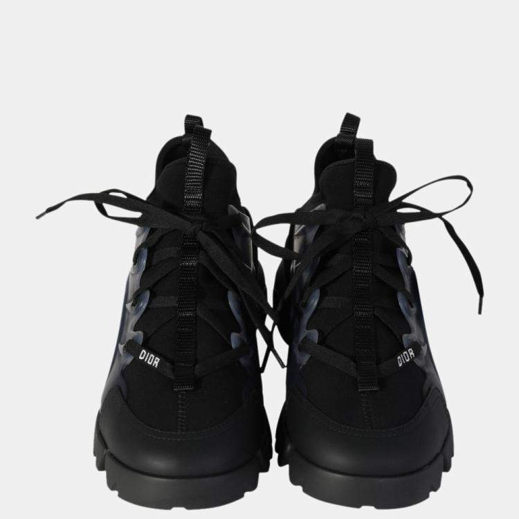 Pre Owned Dior Black Technical Fabric D-Connect Sneaker Size EU 39.5
