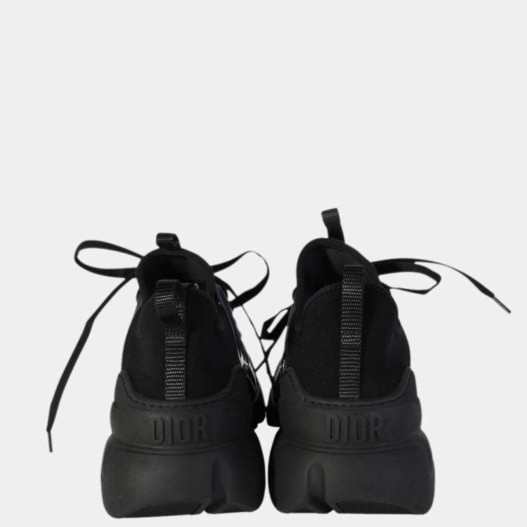 Pre Owned Dior Black Technical Fabric D-Connect Sneaker Size EU 39.5