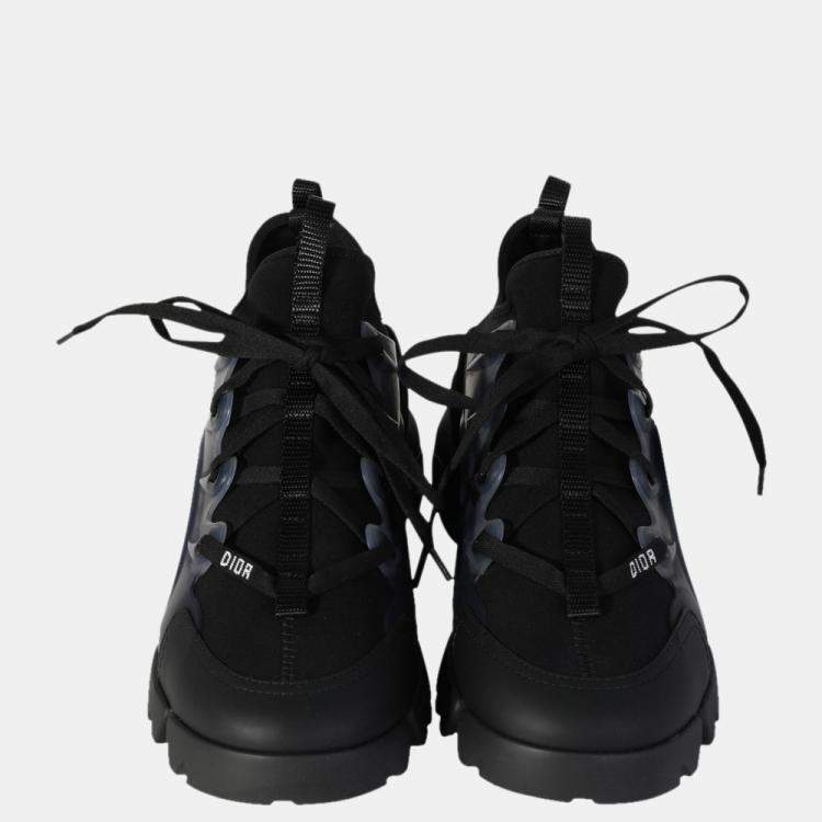 Pre Owned Dior Black Technical Fabric D-Connect Sneaker Size EU 37