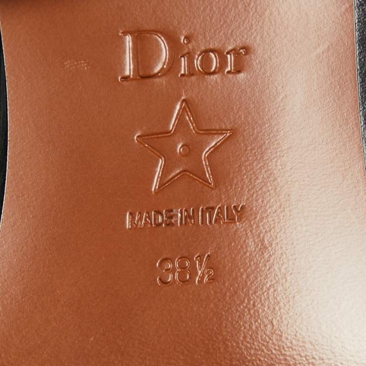 Pre Owned Dior Black Leather Boyish-D Ankle Boots Size 38.5