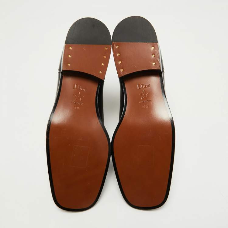 Pre Owned Dior Black Leather Boyish-D Ankle Boots Size 38.5