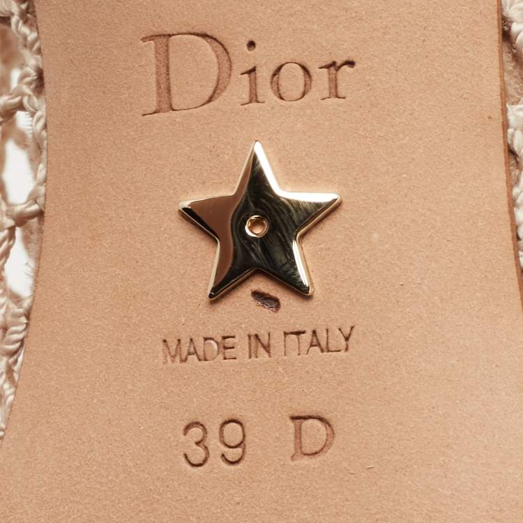 Pre Owned Dior Beige Suede and Mesh Naughtily D Booties Size 39