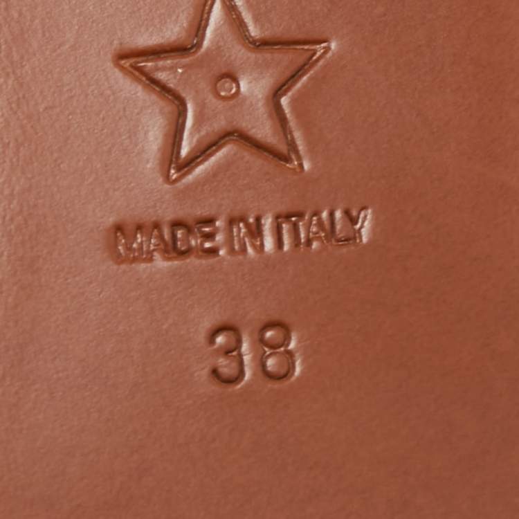 Pre Owned Dior Beige Leather 30 Montaigne Slide Sandals Size 38