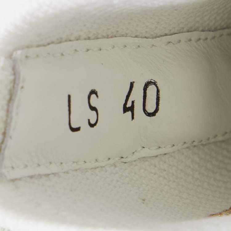 Pre Owned Dior Gold/White Mesh and Rubber D-Connect Sneakers Size 40