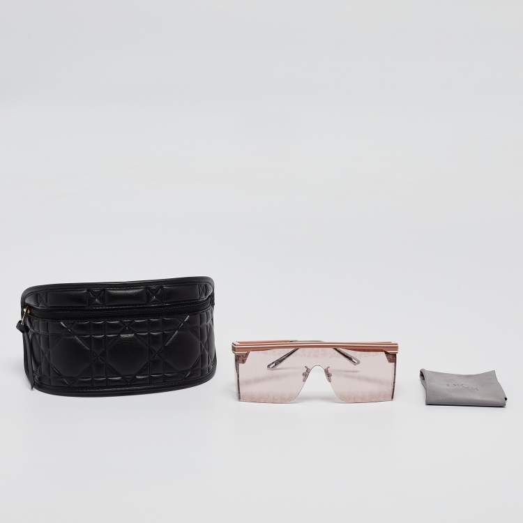 Pre Owned Dior Pink DiorClub M1U Oblique Shield Sunglasses