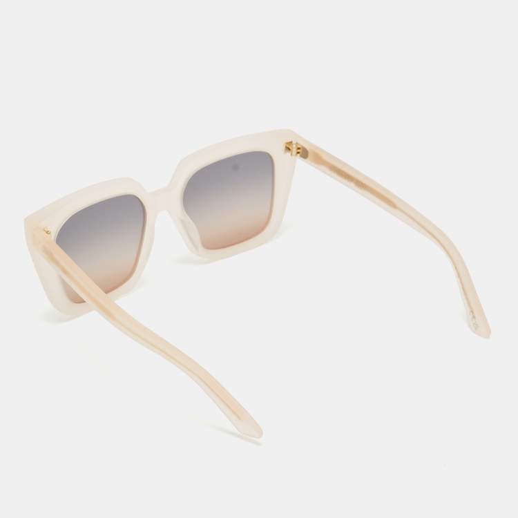 Pre Owned Dior Light Peach Gradient DiorMidnight S1L Rectangle Sunglasses