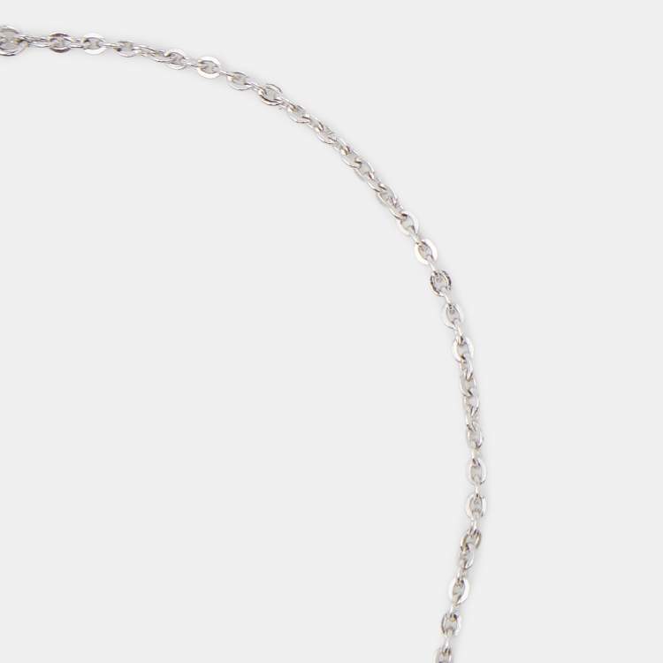 Pre Owned Dior CD Crystals Silver Tone Charm Bracelet