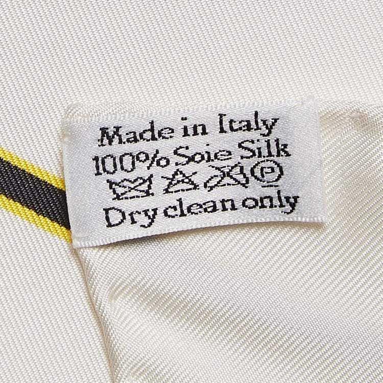 Pre Owned Dior Off -White Silk Paradise Dior Scarf 