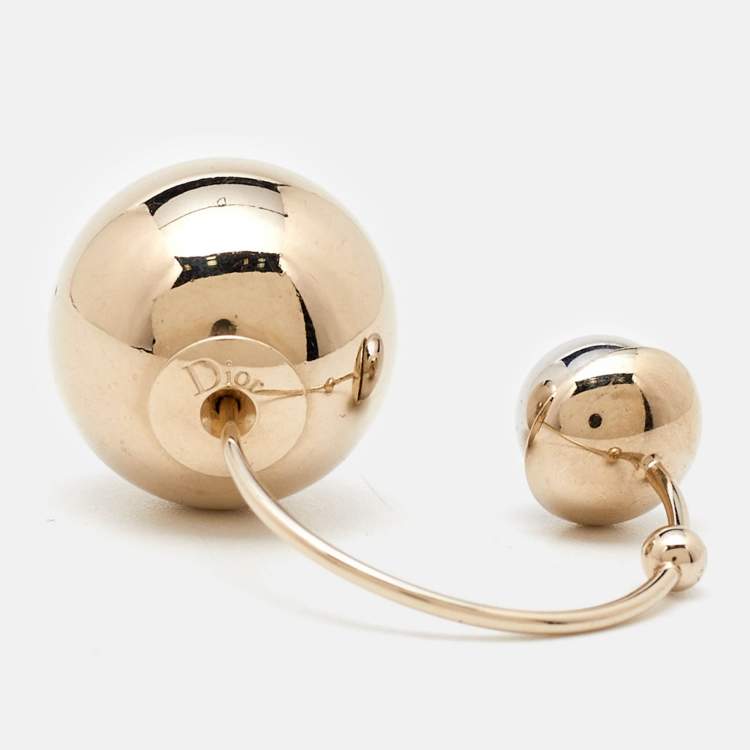 Pre Owned Dior Two-Tone Ultradior Half Hoop Earrings