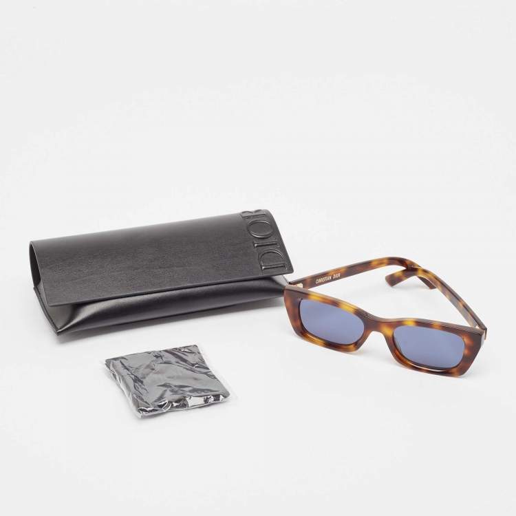 Pre Owned Dior Brown Tortoise DiorMidnight S31 Frame Square Sunglasses