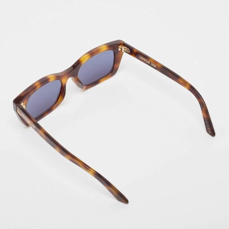 Pre Owned Dior Brown Tortoise DiorMidnight S31 Frame Square Sunglasses