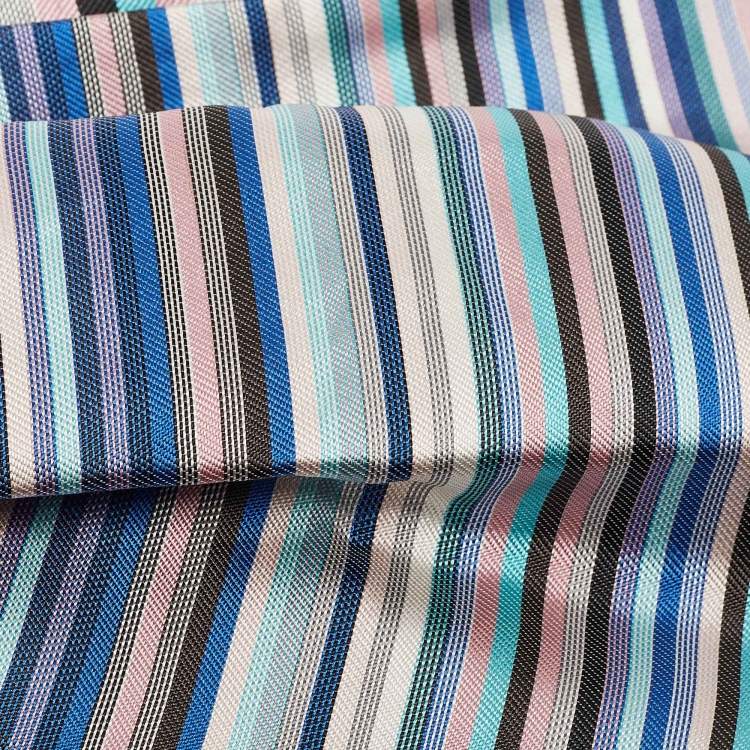 Pre Owned Dior Multicolor Striped Silk Detachable Bow One Size