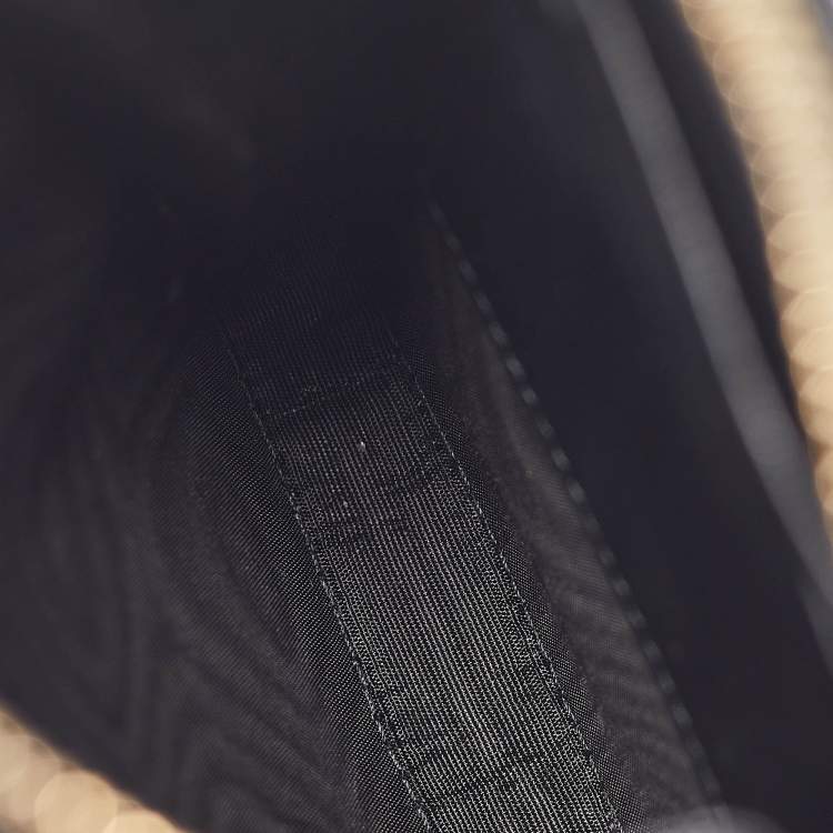 Pre Owned Dior Black Cannage Leather Lady Dior Call'in Dior Phone Holder with Chain