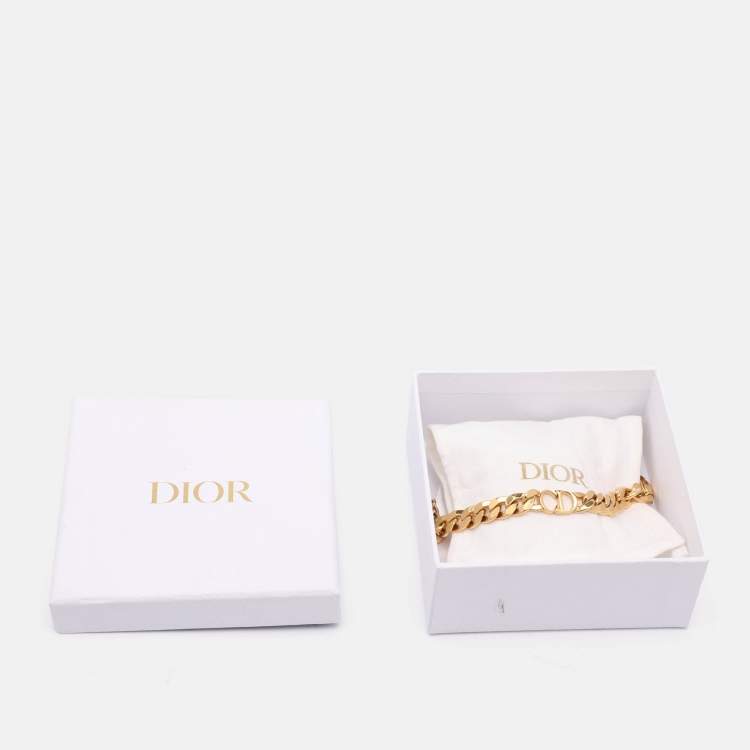 Pre Owned Dior Gold Tone Metal 30 Montaigne Bracelet
