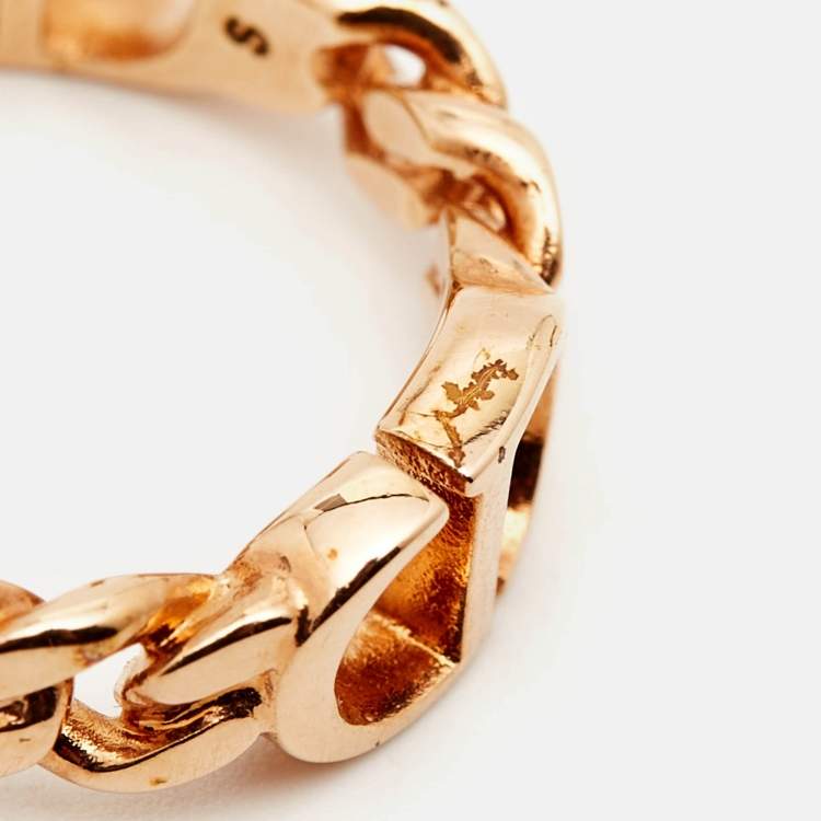 Pre Owned Dior CD Petit Gold Tone Ring Size 52