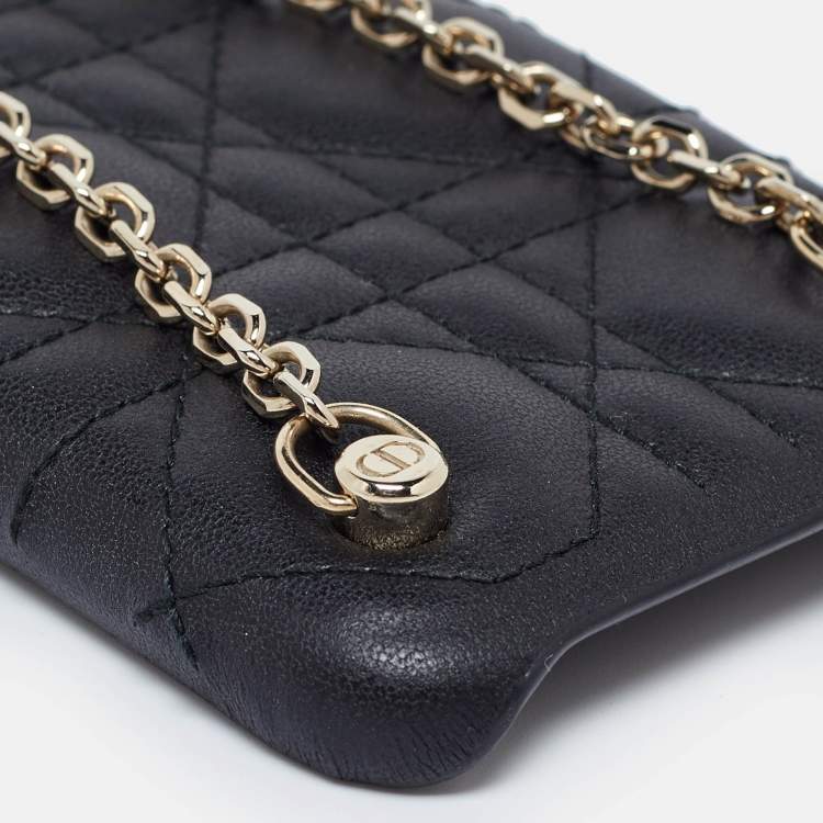 Pre Owned Dior Black Cannage Quilted Leather iPhone 11 Pro Max Case