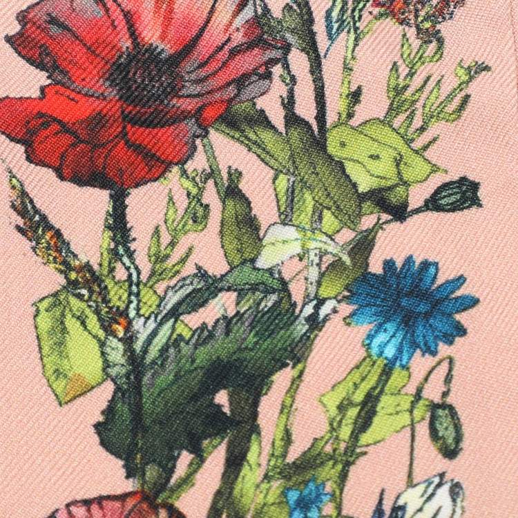 Pre Owned Christian Dior Pink D-Millefiori Mitzah Printed Silk Bandeau Scarf