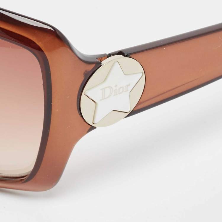 Pre Owned Dior Brown Gradient Starshine Square Sunglasses