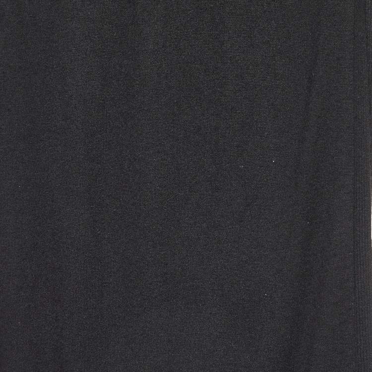 Pre Owned Dior Black Cashmere Fringed Stole