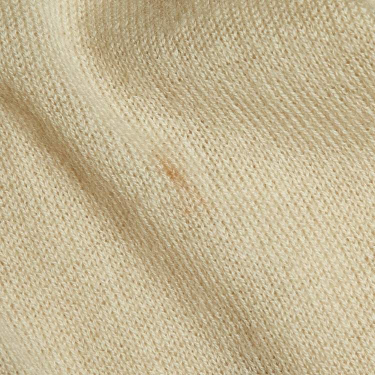 مملوكة مسبقًا Dior Cream Cashmere Fringed Stole