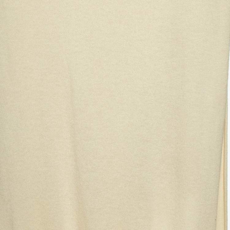 مملوكة مسبقًا Dior Cream Cashmere Fringed Stole