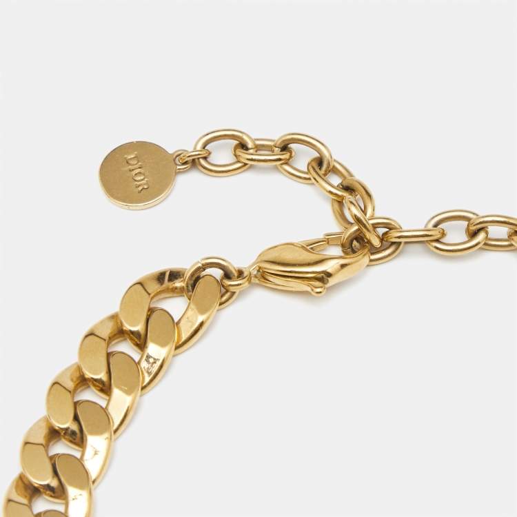 Pre Owned Dior  Danseuse Etoile Gold Tone Choker Necklace