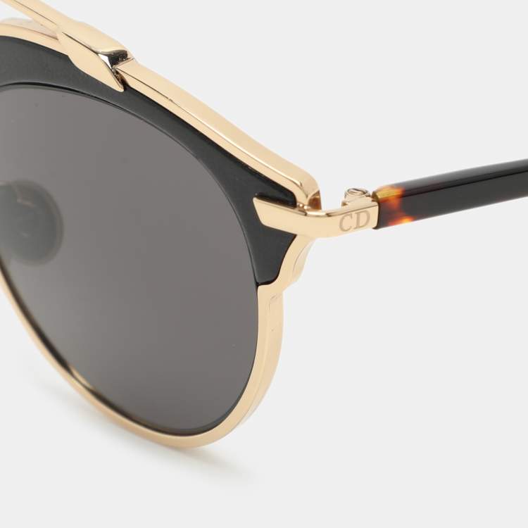 مملوكة مسبقًا Dior Black P7PY1 So Real Metal Round Sunglasses