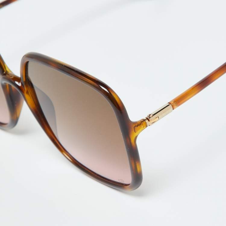 Pre Owned Dior Havana/Brown Pink Gradient DiorSoStellaire1 Square Sunglasses
