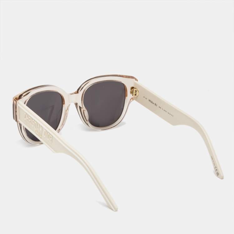 Pre Owned Dior Peach/Grey DG4442 Wildior Frame Square Sunglasses