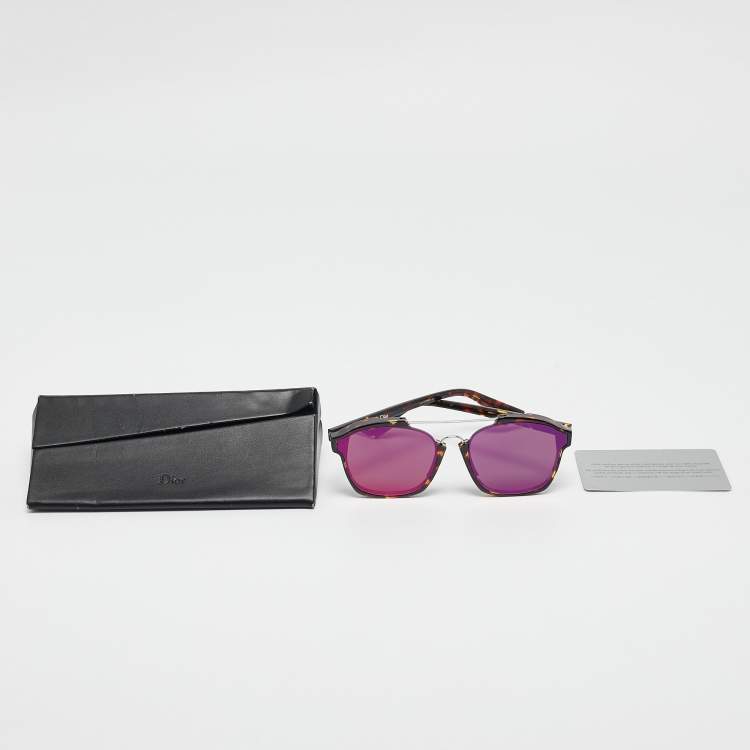 Pre Owned Dior Tortoise/Pink Abstract Mirror Aviators Sunglasses 