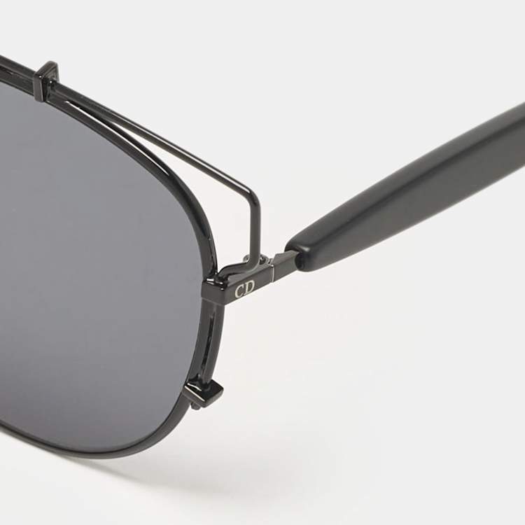 Pre Owned Dior Black Dior Technologies Aviator Sunglasses