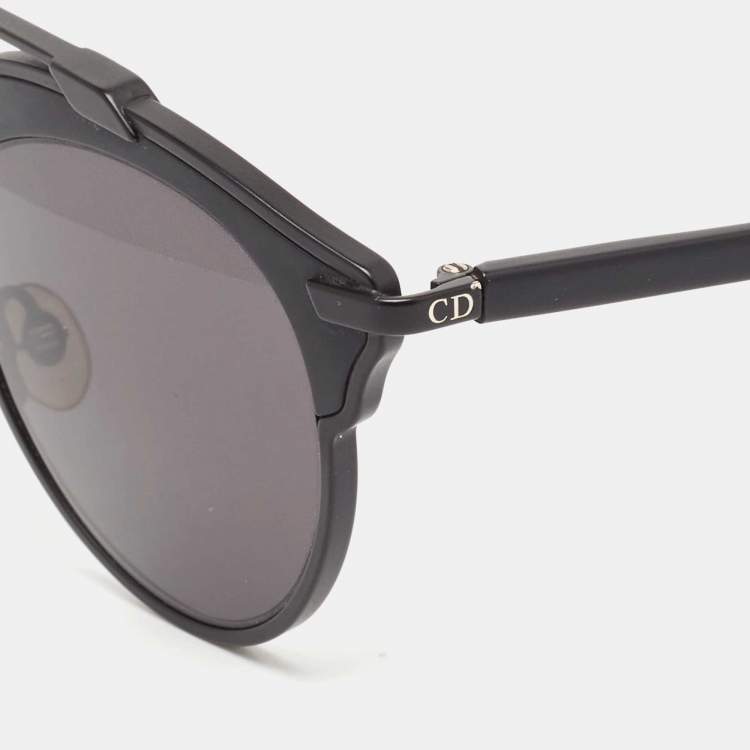 Pre Owned Dior Matt Black So Real Aviators Sunglasses