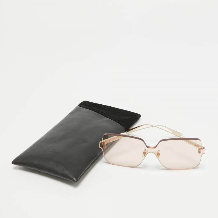 Pre Owned Dior Light Peach/Gold ColorQuake1 Oversized Sunglasses 
