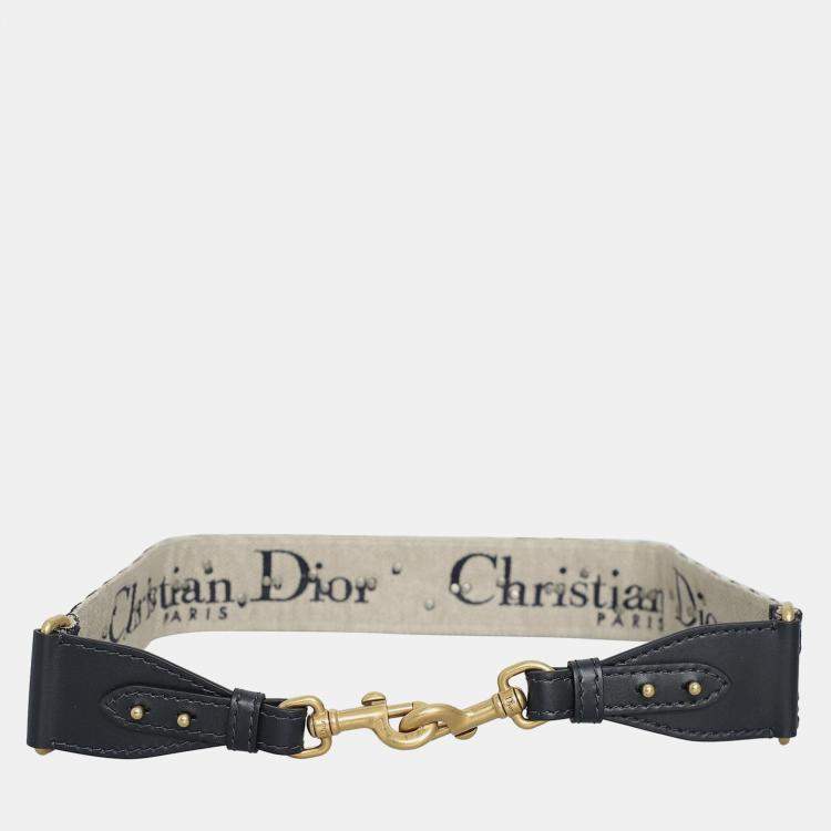 Pre Owned Christian Dior Studded Jacquard Strap