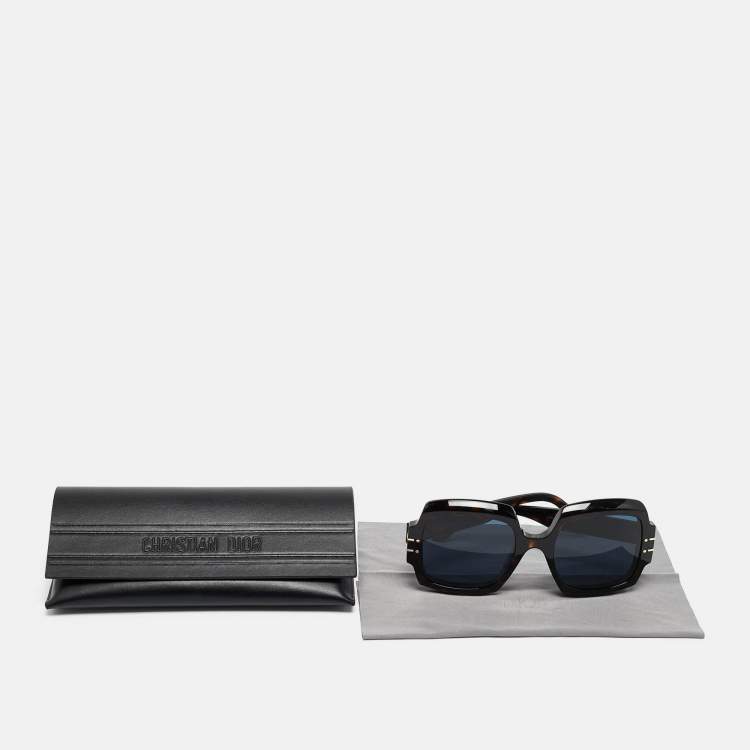 Pre Owned Dior Dark Brown Diorsignature S1U Oversized Sunglasses