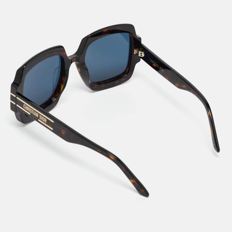 Pre Owned Dior Dark Brown Diorsignature S1U Oversized Sunglasses