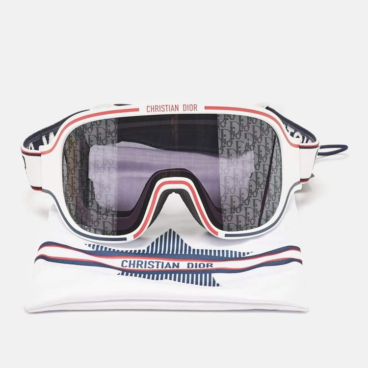 Pre Owned Dior White/Black Dior M11 Ski Goggles