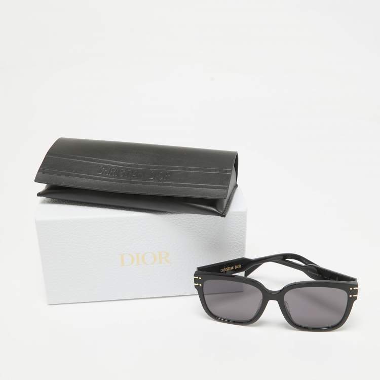 Pre Owned Dior Black DiorSignature S7F Square Frame Sunglasses